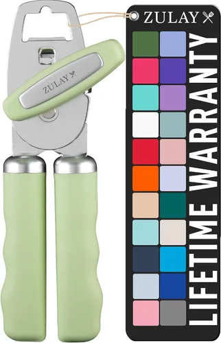 Miniatura 38 de Zulay Kitchen Abrelatas manual de acero inoxidable resistente con abridor de botellas, abrelatas manual a prueba de óxido con perilla giratoria