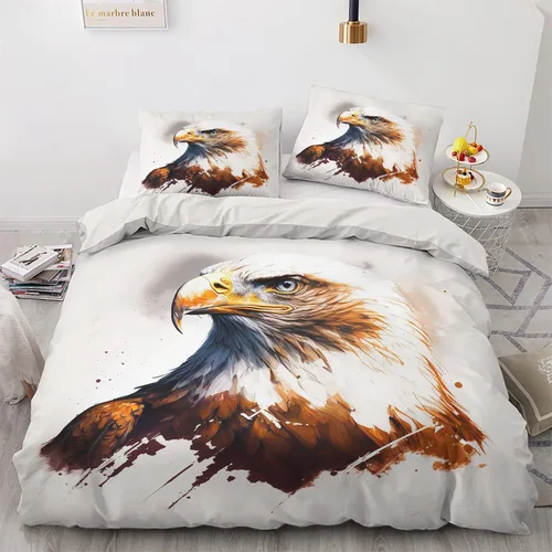 Miniatura 18 de Phoenix Funda de edredón tamaño King Juego de ropa de cama de pájaro de fantasía 3 piezas Funda de edredón con patrón de microfibra suave