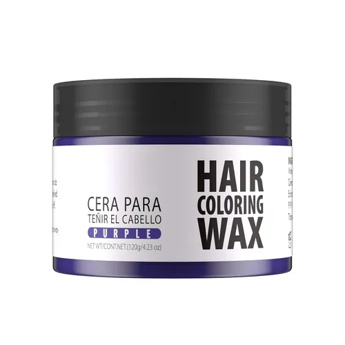 Gowwim Color de cera para el cabello, tinte temporal para el cabello, cera natural y no grasosa para mujeres y hombres Púrpura