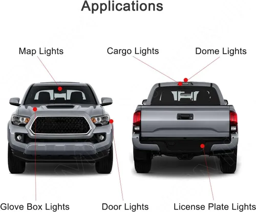 Miniatura 3 de Xpismii Kit de 12 piezas de luces LED interiores blancas de 6000K, paquete de repuesto para Chevy Chevrolet Silverado/GMC Sierra 1999 2000 2001 2002