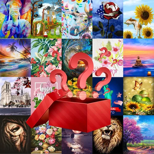 antor Paquete de 10 kits de pintura de diamantes 5D para adultos, juego de arte de diamantes de paisaje de taladro completo, lienzo de pintura de