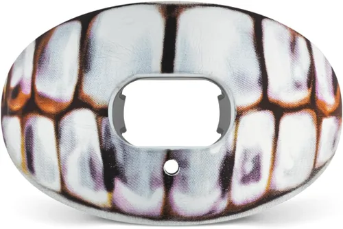 Battle Protector bucal de oxígeno de rayos X plateado cromado, talla única