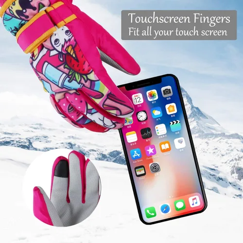 Miniatura 16 de Guantes de nieve para hombre y mujer, impermeables, para invierno, cálidos, para esquí, snowboard, guantes para mujer