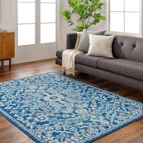 Miniatura 13 de Artistic Weavers Romaine - Alfombra vintage con medallón, 2 pies x 3 pies, celeste Azul cielo