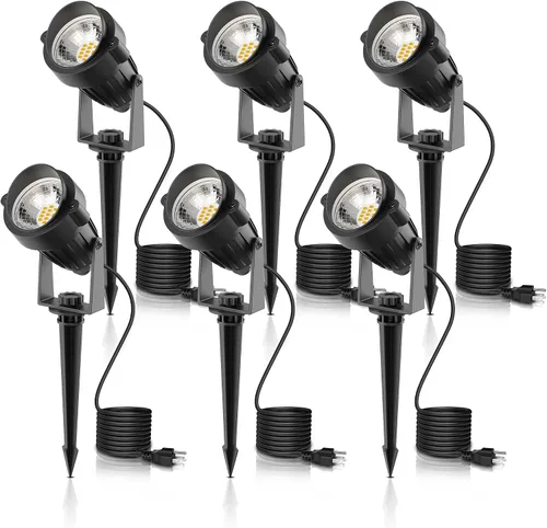 Miniatura 19 de L LOHAS LED Foco Navideño para Exterior, Luces Rojas para Patio, Encendido/Apagado Automático 5W 120V Iluminación de Paisaje para Casa