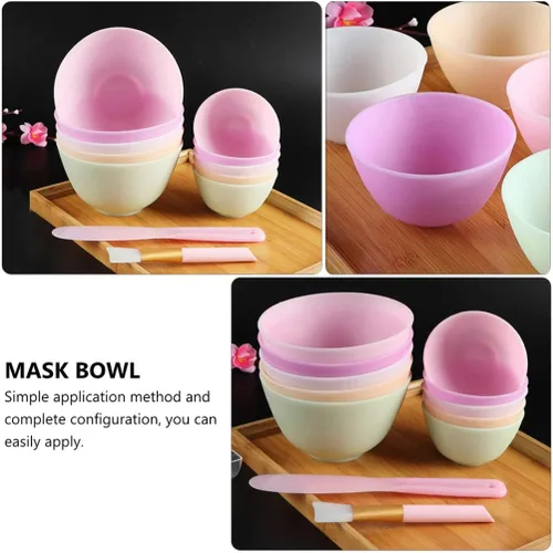 Miniatura 6 de Ciieeo Mascarilla facial de silicona para el cuidado de la piel, cuenco de mezcla facial, cuencos de colores reutilizables, cuencos de preparación