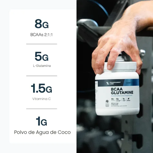 Miniatura 6 de Transparent Labs BCAA Glutamina - 8000 mg de BCAA en polvo por porción con L glutamina para recuperación después del entrenamiento, crecimiento