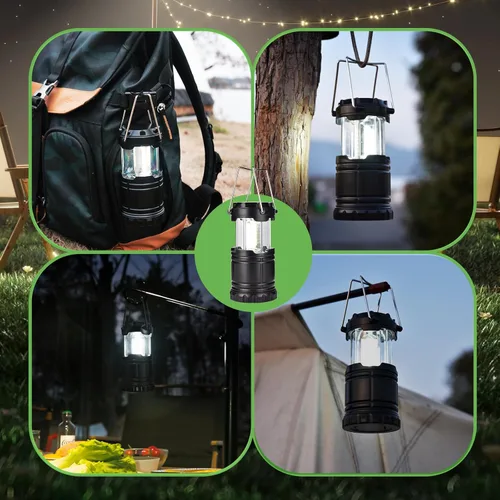 Miniatura 6 de Linterna plegable para acampar, linternas LED operadas por batería súper brillantes para cortes de energía, emergencias en interiores, camping