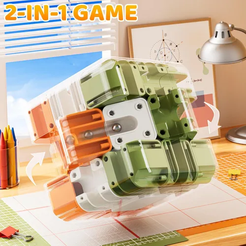 Miniatura 3 de Rompecabezas de cubo 3D para niños de 5-8, 8-12, juego de combinación de colores, juguetes sensoriales educativos, regalo de cumpleaños para niños