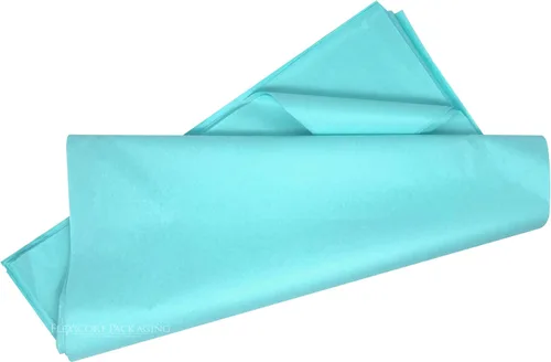 Miniatura 2 de Flexicore Packaging Papel de seda para envolver regalo Tamaño: 15 pulgadas x 20 pulgadas Cantidad: 100 hojas (verde azulado caribeño)