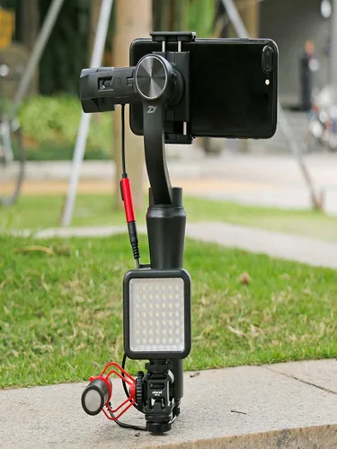 Miniatura 6 de ULANZI PT-3 Adaptador de montaje de zapata fría triple de aluminio para cardán (DJI Osmo Mobile 2/3, Zhiyun, Feiyutech), barra de extensión
