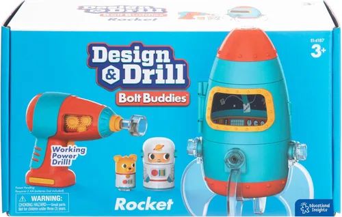 Miniatura 9 de Educational Insights - Juguete educativo en forma de cohete para diseñar y atornillar, juguete para habilidades motoras finas y de aprendizaje