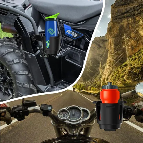Miniatura 7 de Portavasos con abrazadera de aluminio de 0.6 a 1.5 pulgadas, soporte para bebidas para ATV, motocicleta, bicicleta, silla de ruedas, carrito