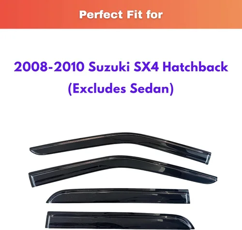 Miniatura 430 de KPY Visor de ventana compatible con Kia Soul 2009-2013, Protector contra lluvia de 4 unidades, deflectores de ventilación de ventana lateral