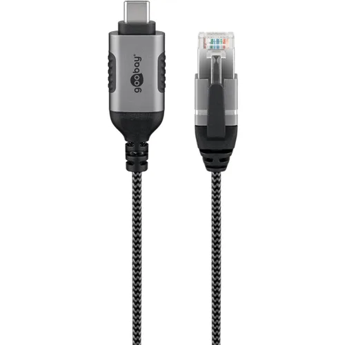 Miniatura 2 de goobay Slim USB-C 3.1 to RJ45 Ethernet CAT 6 Cable Adapter/Stable Wired Internet Connection with Router/Network Switch/USB to RJ45 Adapter/1Gbps