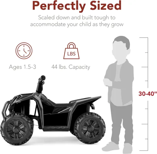 Miniatura 2 de Best Choice Products - Vehículo de juguete para niños de 6V, cuatriciclo de 4 ruedas, ATV con velocidad máxima de 1.8 MPH, neumáticos con dibujo