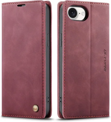 Miniatura 129 de QLTYPRI Para iPhone Air Case Wallet Con Tarjetero, Vintage PU Cuero Kickstand Cierre Magnético A Prueba De Golpes Folio Libro Funda Para IPhone 17