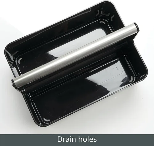 Miniatura 3 de mDesign - Organizador de almacenamiento para ducha de plástico, cesta dividida, asa de metal para baño, dormitorio, cocina, contiene jabón, champú