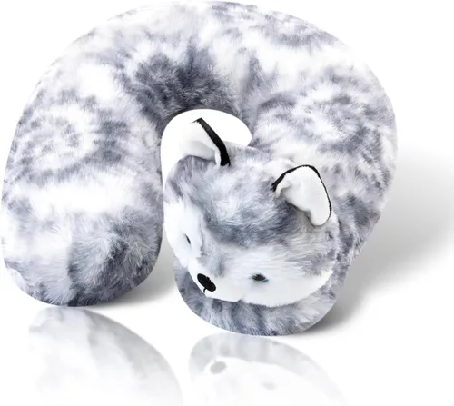 Miniatura 14 de Cloudz Almohada de cuello de viaje en avión súper suave y suave para niños, mantiene a los niños cómodos y apoyados con un amigo mientras viajan