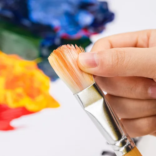 Miniatura 5 de Amazon Basics Juego de pinceles para pintura, de nailon, múltiples formas, para acrílico, óleo, acuarela, gouache, 24 pinceles