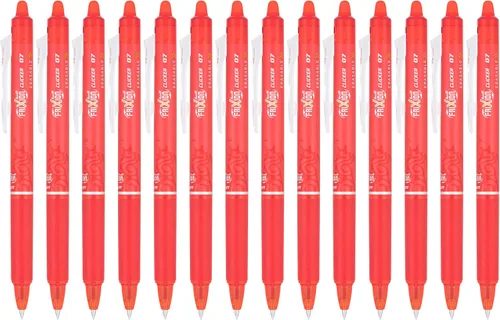 Miniatura 7 de Pilot FriXion Clicker - Bolígrafos de gel borrables, punta fina (0.027 pulgadas), tinta negra, paquete de 14 bolígrafos recargables, de escritura