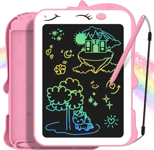 Tableta de escritura LCD para niños, tableta de dibujo colorida de 8.5 pulgadas, juguete de unicornio para niñas y niños de 3, 4, 5, 6, 7, 8 años,
