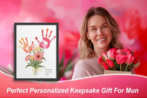 Miniatura 7 de TwoDays Kit de manualidades con estampado de ramo de flores, regalos únicos para mamá de hija o hijo para el día de la madre, cumpleaños, Navidad