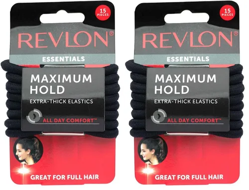 Miniatura 8 de Revlon Elásticos para el cabello extra gruesos, color negro, 15