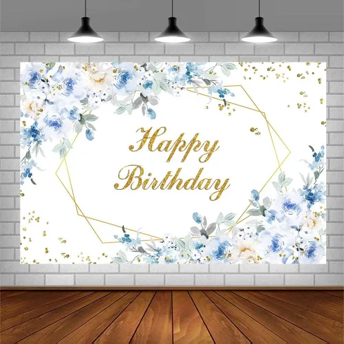 Miniatura 3 de Sendy Telón de fondo de feliz cumpleaños de 7 x 5 pies para decoración de fiesta de cumpleaños de niños, suministros de decoración de fiesta