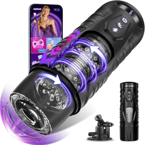EINSEO AI Sync Masturbador Masculino Juguetes Sexuales para Hombres - Juguetes Sexuales Masculinos para Adultos con 7 Modos de Empuje y 7 Modos de