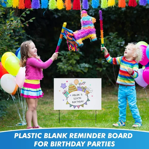 Miniatura 5 de Pinkunn 24 Pack Corrugated Plastic Board 3/16 Inch Thick Poster Sheet Waterproof Board Sheets Blank Yard Signs for Indoor and Outdoor Use, Party