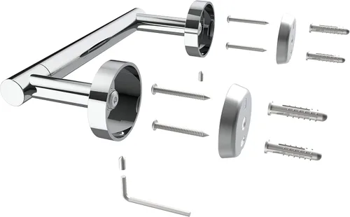 Miniatura 5 de RARXTR Soporte de papel higiénico con acabado pulido, acero inoxidable SUS304, soporte de rollo de papel higiénico giratorio de doble poste montado