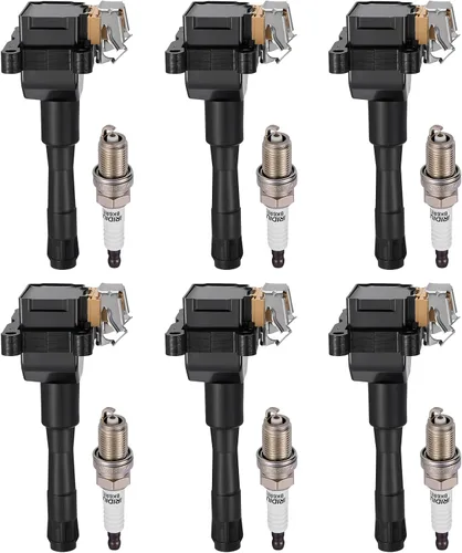 Miniatura 35 de BDFHYK Paquete de bobinas de encendido UF529 y bujías de iridio 4644 compatibles con Audi A3 A4 Allroad Quattro A5 Quattro Q5 TT Quattro Volkswagen