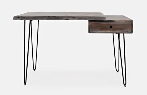 Jofran Nature's Edge - Escritorio de madera de acacia maciza, 54 pulgadas de largo x 22 pulgadas de ancho x 30 pulgadas de alto, pizarra