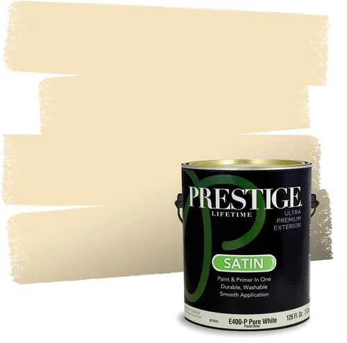 Miniatura 199 de PRESTIGE Paints Exterior Paint and Primer In One, 1-Gallon, Satin, Comparable Match of Benjamin Moore* Royal Linen* 931BM-PCM