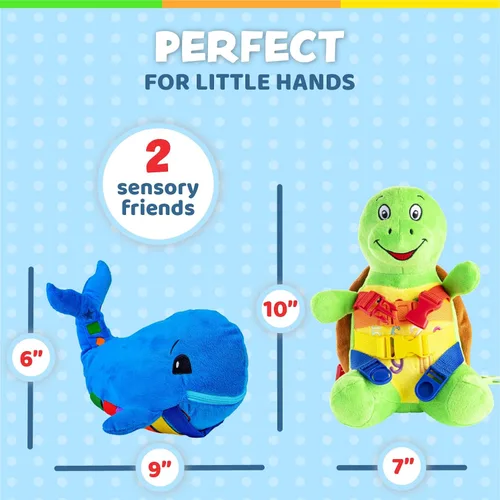 Miniatura 6 de Buckle Toys - Paquete Blu Whale y Bucky Turtle Ocean Buddies