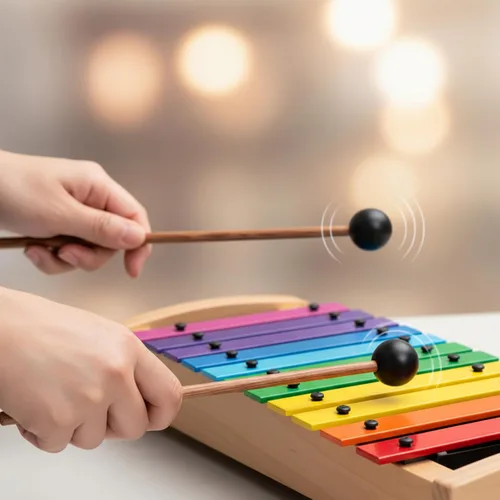 Miniatura 5 de 4 mazos de tambor de lengua de acero, mazo de xilófono, mazos Glockenspiel, mazo de percusión de goma de 5.6 pulgadas, baquetas de goma, palos