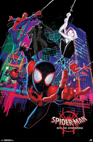 Miniatura 11 de Trends International Marvel Spider-Man - Póster de pared con texto en inglés "Into The Spider-Verse", 22.375 x 34 pulgadas, versión premium sin marco