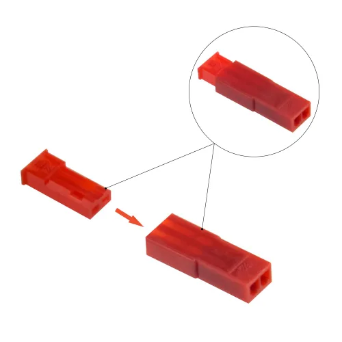 Miniatura 4 de Kit de conector de terminal de crimpado de carcasa de enchufe rojo de 2 pines de 2 pines compatible con JST SYP