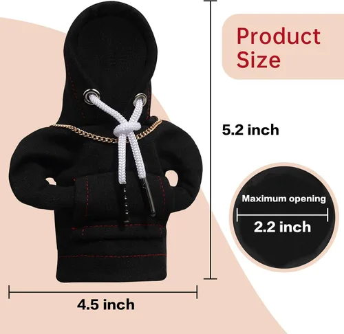 Miniatura 2 de Yajeea Sudadera con Capucha para Palanca de Cambios de Coche, Graciosa Sudadera Mini para Decoración de Coche, Cubierta Universal y Cálida para Pomo