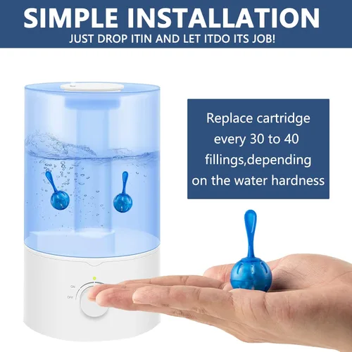 Miniatura 4 de Limpiador de Tanque de Humidificador, Bola de Limpieza de Desmineralización Raipoment, Compatible con Humidificadores de Vapor, Pecera, Purifica
