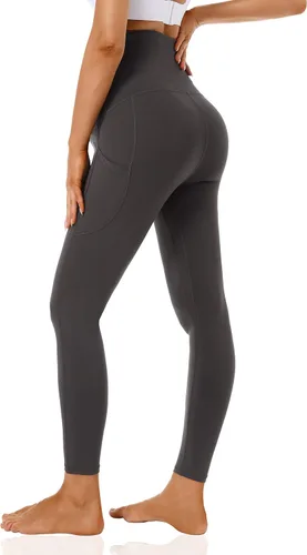 Miniatura 4 de Foucome Leggings de maternidad para mujer con bolsillos sobre el vientre, leggings de entrenamiento para yoga, pantalones de trabajo activo