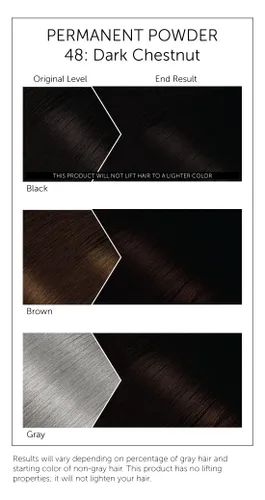 Miniatura 3 de Bigen Tinte en polvo para el cabello #48 castaño oscuro, 0.21 onzas (paquete de 3)