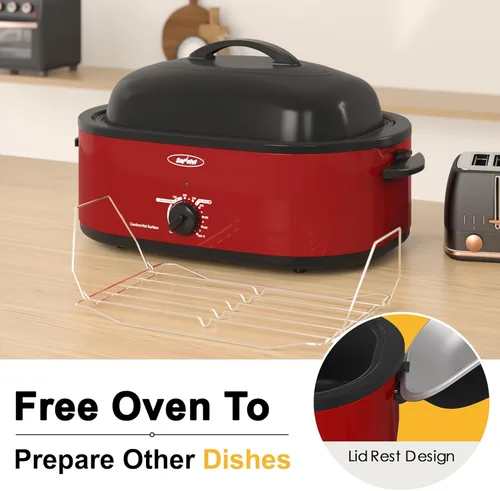 Miniatura 2 de Sunvivi Horno Tostador con Tapa de Autohilvanado, Asador Eléctrico de 20 Cuartos con Bandeja Extraíble y Parrilla, Control de Temperatura de Rango