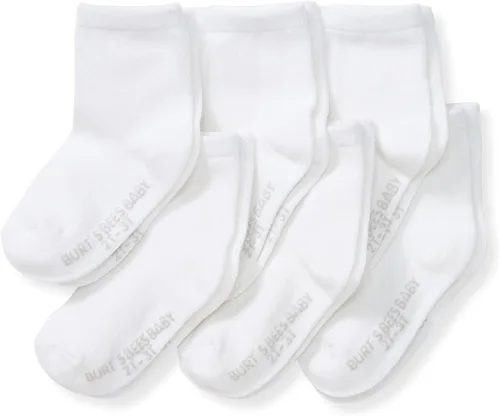 Miniatura 13 de Burt's Bees Baby Calcetines de tobillo para bebés niñas con agarres antideslizantes (paquete de 6)