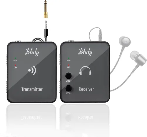 Miniatura 9 de Sistema de monitor de oído inalámbrico en el oído Sistema de monitor de auriculares Sistema de transmisión Receptor recargable inalámbrico IEM Negro