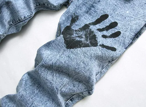Miniatura 3 de DSDZ Streetwear - Pantalones vaqueros elásticos para hombre, diseño vintage