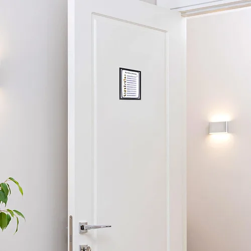 Miniatura 8 de CRUGLA Portarretratos magnéticos de 4 x 6 pulgadas para refrigerador, paquete de 12 unidades, hoja magnética modificada con parte trasera