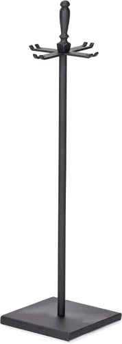 Miniatura 5 de Uniflame Juego de fuego negro de 5 piezas con asas de bola y base cuadrada Ball Handles and Square Base