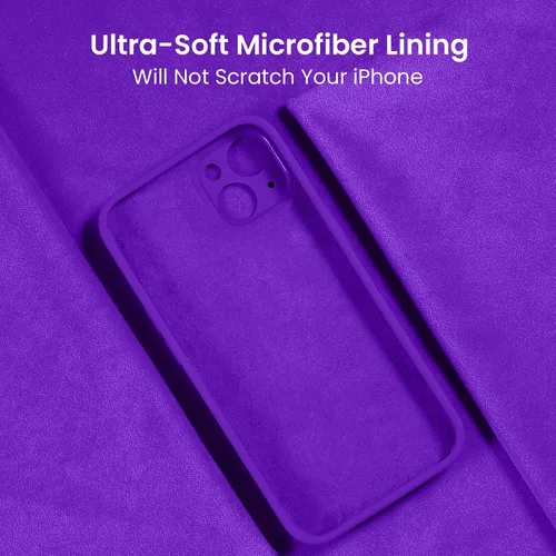 Miniatura 5 de FireNova Funda diseñada para iPhone 15, funda de silicona mejorada [protección de cámara], forro interior de microfibra antiarañazos, 6.1 pulgadas